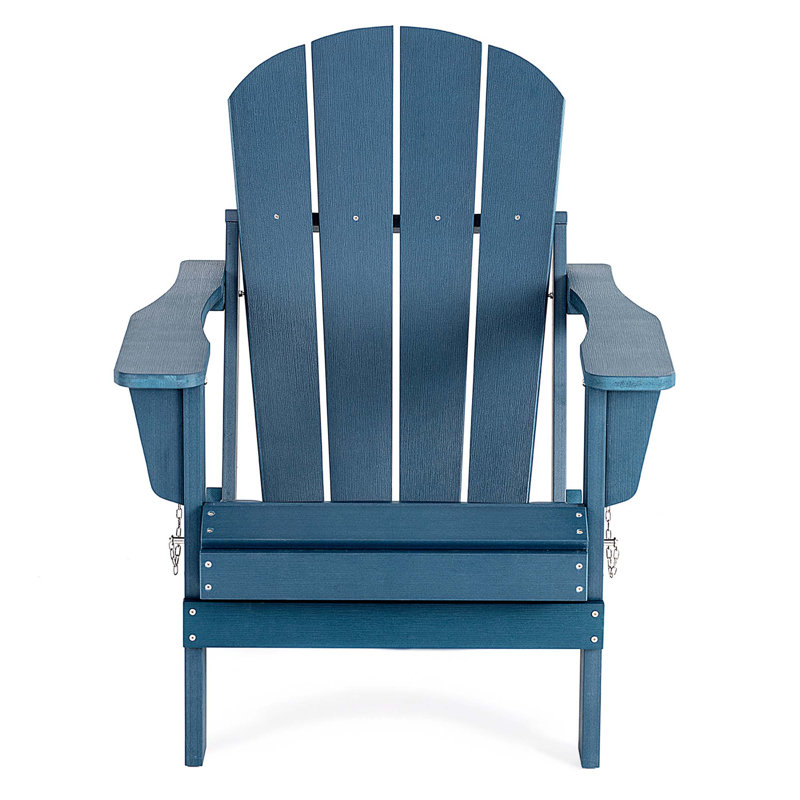 Chaise Adirondack pliante en plastique Hyginos, Bleu