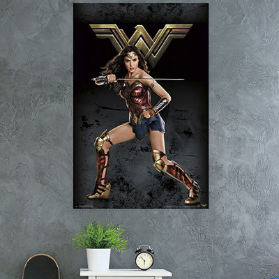 « justice league », impression sur papier femme wonder