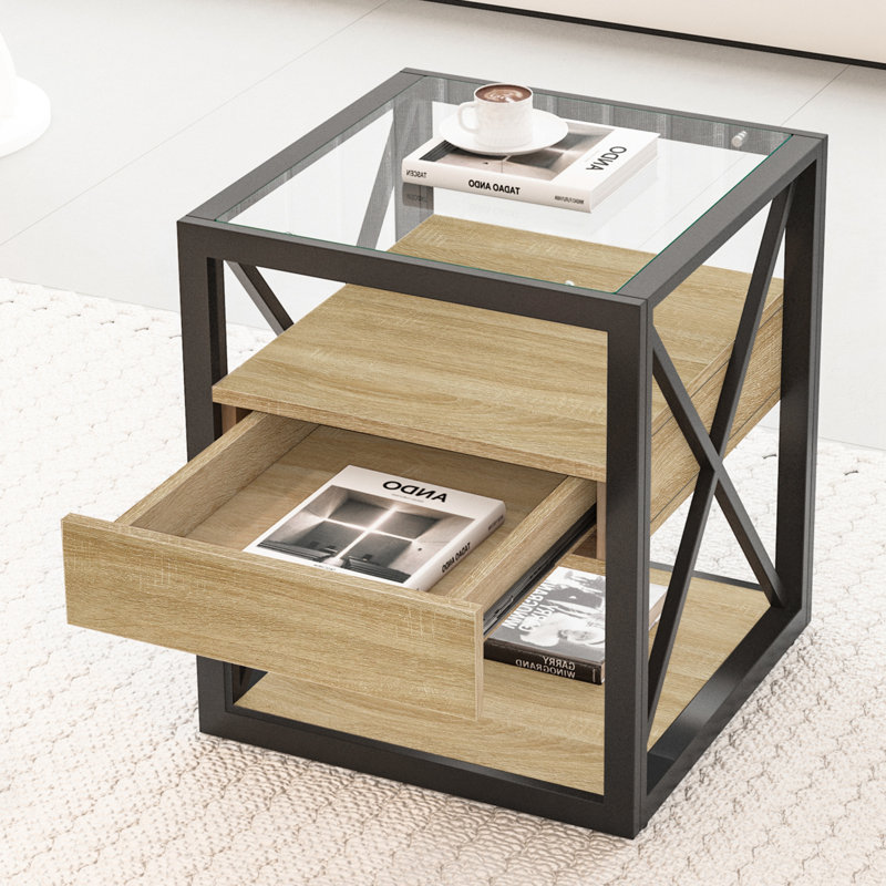 Table de bout moderne avec tiroir