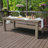 Highsmith Rectangular Outdoor Dining Table With Umbrella Hole , in. W 42'' in. D-27118165-84408160