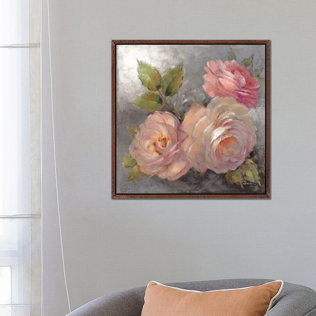 Leinwandbild Roses On Gray II