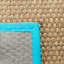 Tapis naturel / turquoise en bambou Chester-1950558541