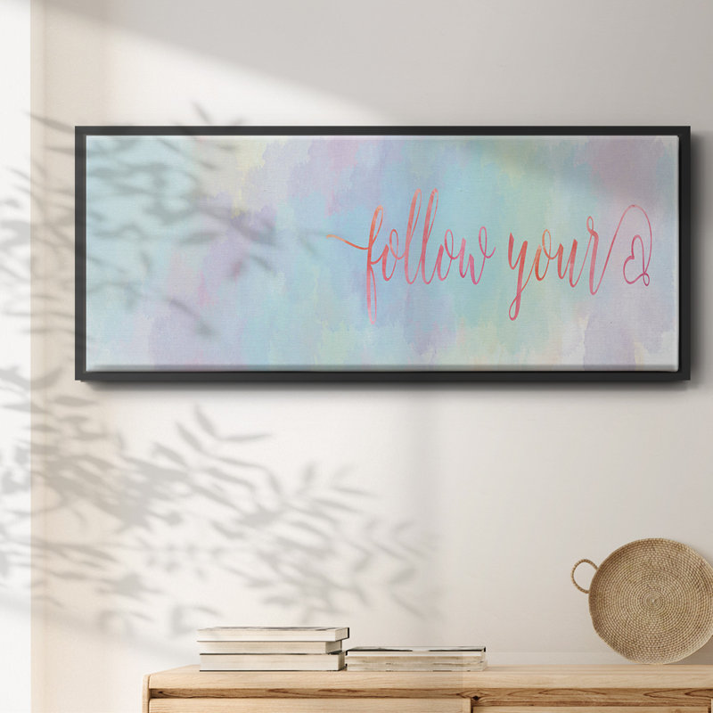 Follow Your- Framed Canvas, 8" H x 20" W