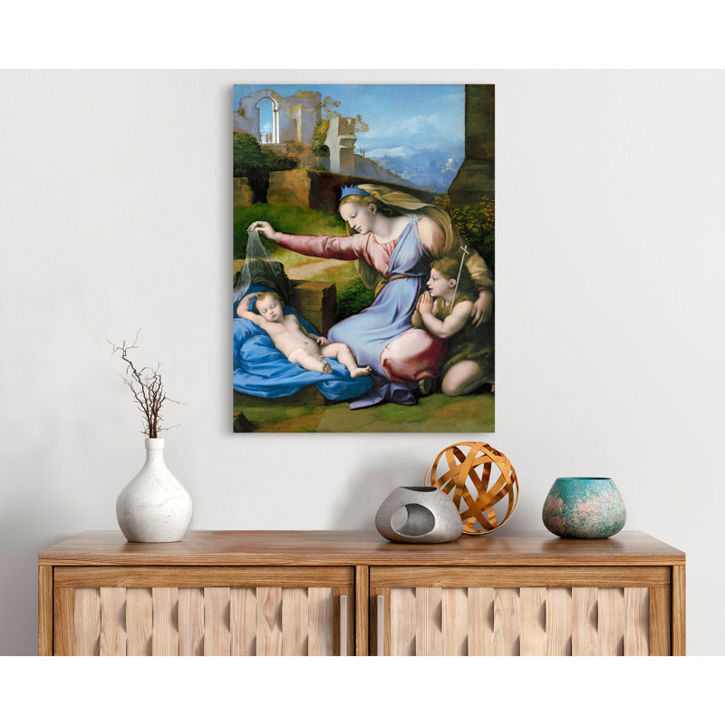 The Madonna Of The Blue Diadem by Raffaello - Wrapped Canvas Painting, 70cm H x 50cm W x 4cm D
