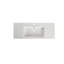 Lavabo de salle de bain rectangulaire en résine 48 pouces blanc brillant, encastré ou encastré (armoire non incluse)