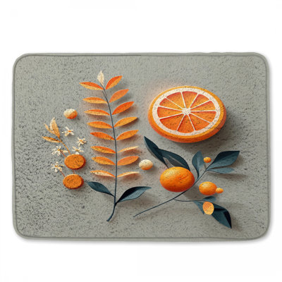 Tapis de bain orange