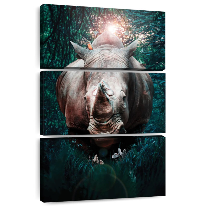 Brampt Jungle Rhino, 45" H x 28" W