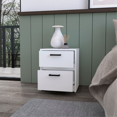 Floating Nightstand with 2-Tier Shelf and 1-Drawer