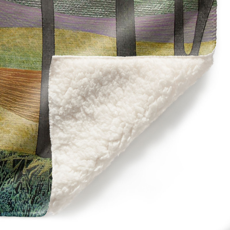 Couverture sherpa doux coucher de soleil par-dessus hills, l 68 po x L 80 po