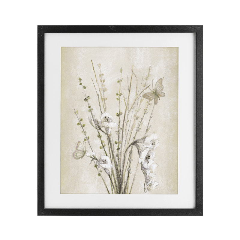Fresia & Date Branch, reproduction encadrée sous verre, conception de Lanie Loreth, H 16 po x l 13 po, Cadre noir minuit
