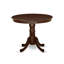 L'ensemble de salle à manger 3 pièces comprend 1 table de salle à manger de style Mid-Century et 2 chaises de salle à manger en tissu de lin beige clair avec dossier capitonné et têtes de clou - finition acajou-1036046869-1038367561-1038367564