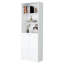 Bibliothèque blanche à 2 portes, mobilier de bureau idéal
