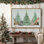 Imprimé d'arbres des Fêtes avec des animaux des bois