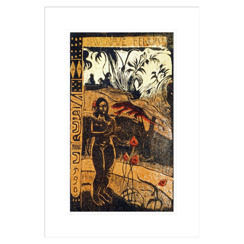 Nave Nave Fenua par Paul Gauguin - Estampe numérique encadrée, H 21,75 po x l 14,98 po