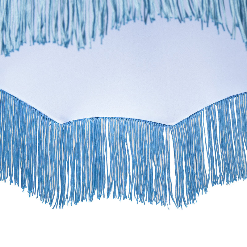 19cm H Fabric Empire Lamp Shade ( Slip-On ) in Blue
