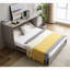 Lit armoire avec rangement, grand lit, matelas en mousse pliable et tiroirs surdimensionnés, lit escamotable, ensemble de douilles et ports USB, lit escamotable pliant peu encombrant