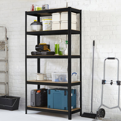 Alameddine 90cm W Steel Height -Adjustable Shelving Unit