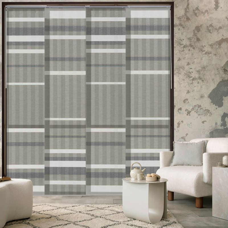 Sharmaine Semi Sheer Vertical Blind, Hinoki