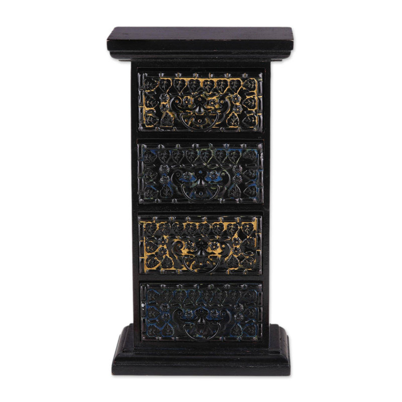 Wood Jewellery Box + Drawers