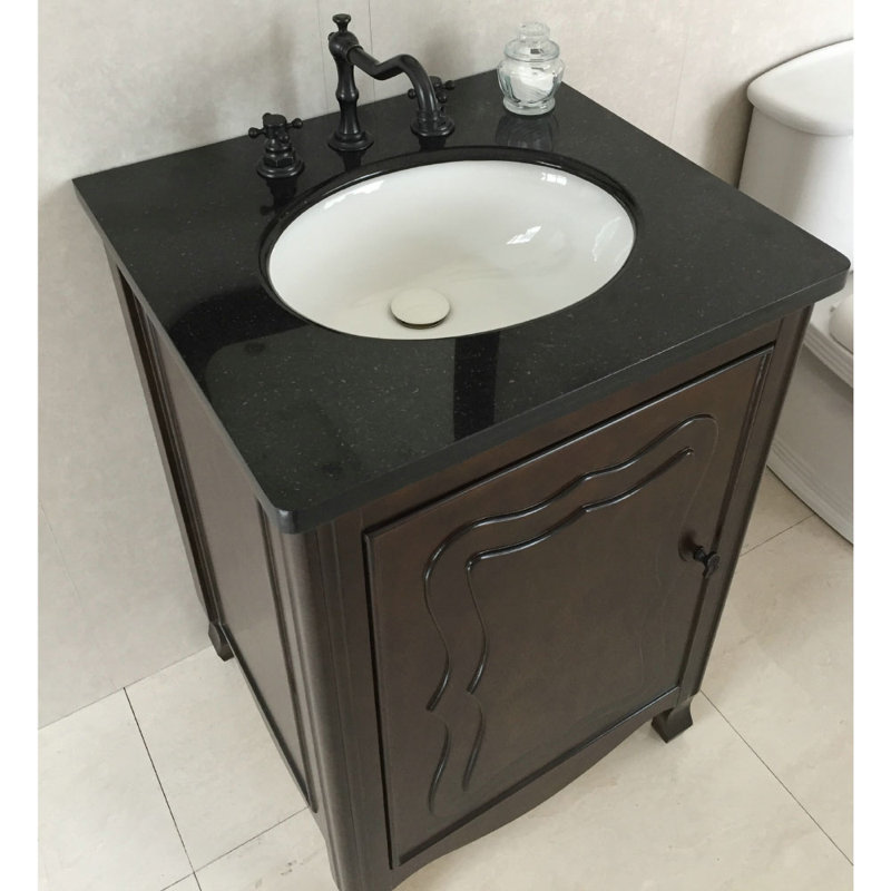 Ensemble de meuble-lavabo simple 24 po Lounsbury, Noir