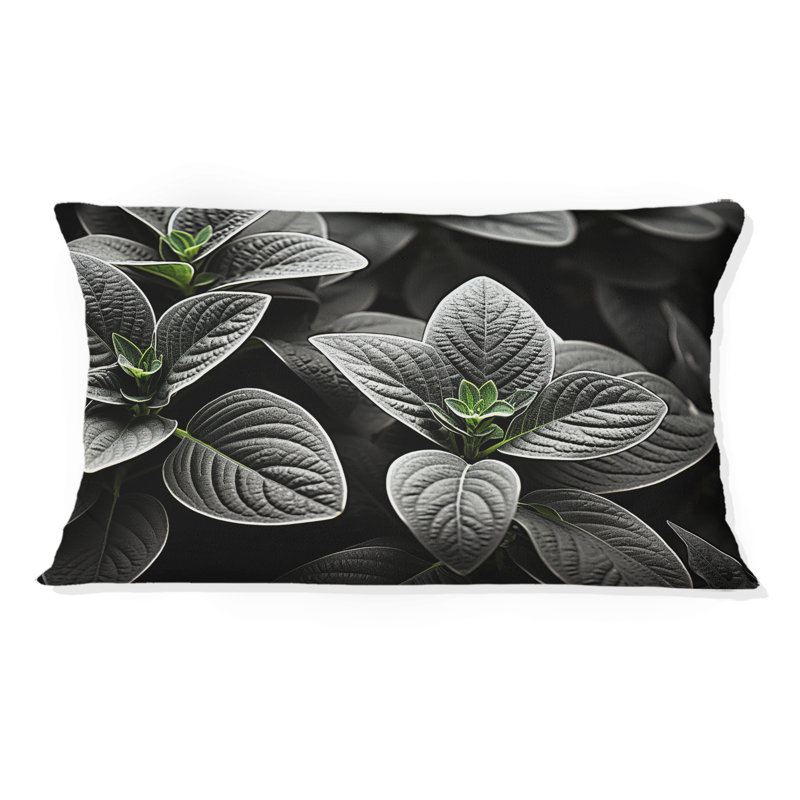 Grey Plants Botanical Serenity - Plants Printed Throw Pillow