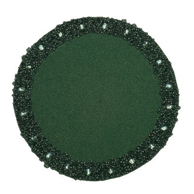 Classic Hand Beaded Round Placemat