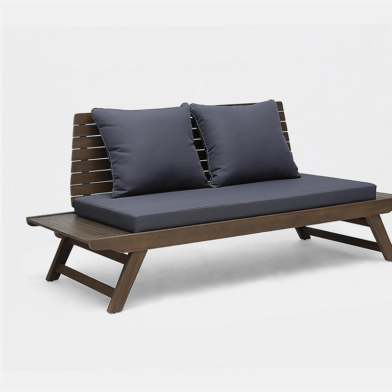 SEDONA LOVESEAT, Gray Cushion/Brown Frame