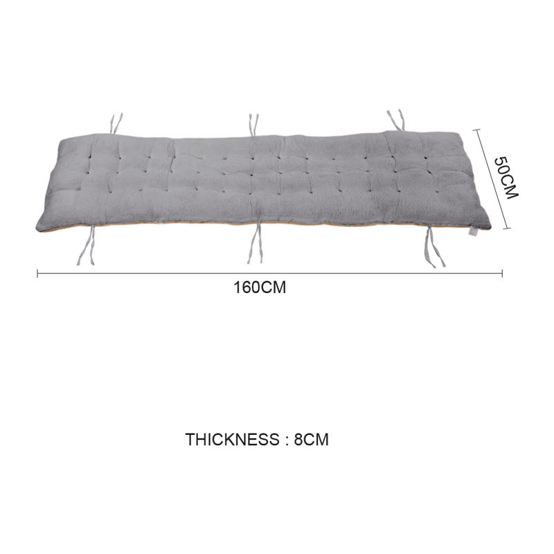 Thicken Sherpa Fleece Lounge Cushion with Non-slip Bottom, Grey