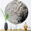Art mural rond en métal blanc et noir Tranquility Unleashed IV-88629002