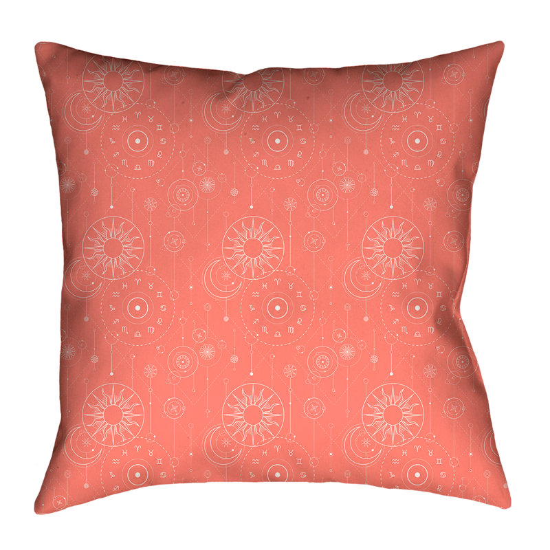 Coussin Katelyn Elizabeth, 20 po x 20 po, Polyester sergé, Orange