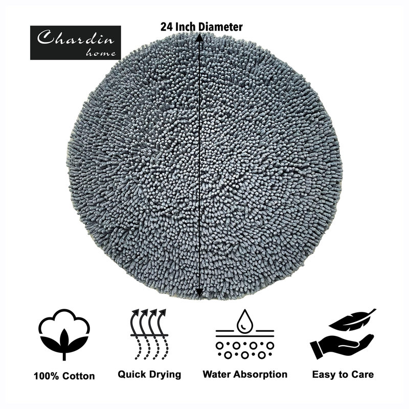 Virginio Bath Rug, Gray
