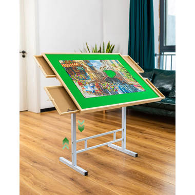 Fanwer Jigsaw Puzzle Table with Drawers and Metal Legs for 1500