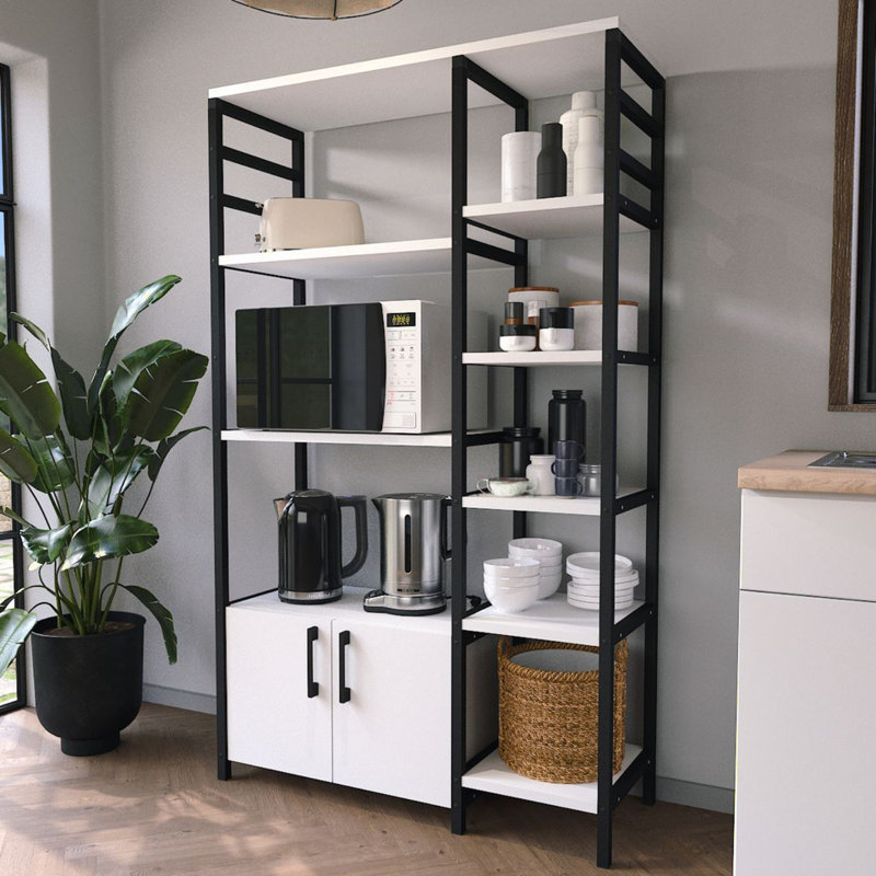 Nekko 55.39cm W Metal Shelving Unit, White
