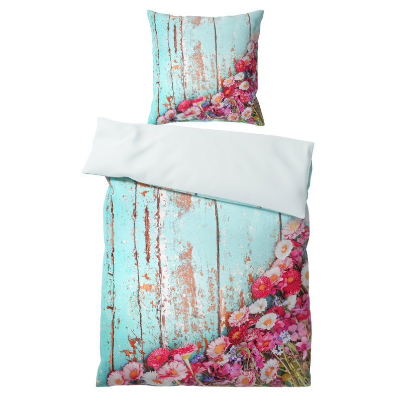 Cotton Floral Duvet Cover Set with Pillowcases Included