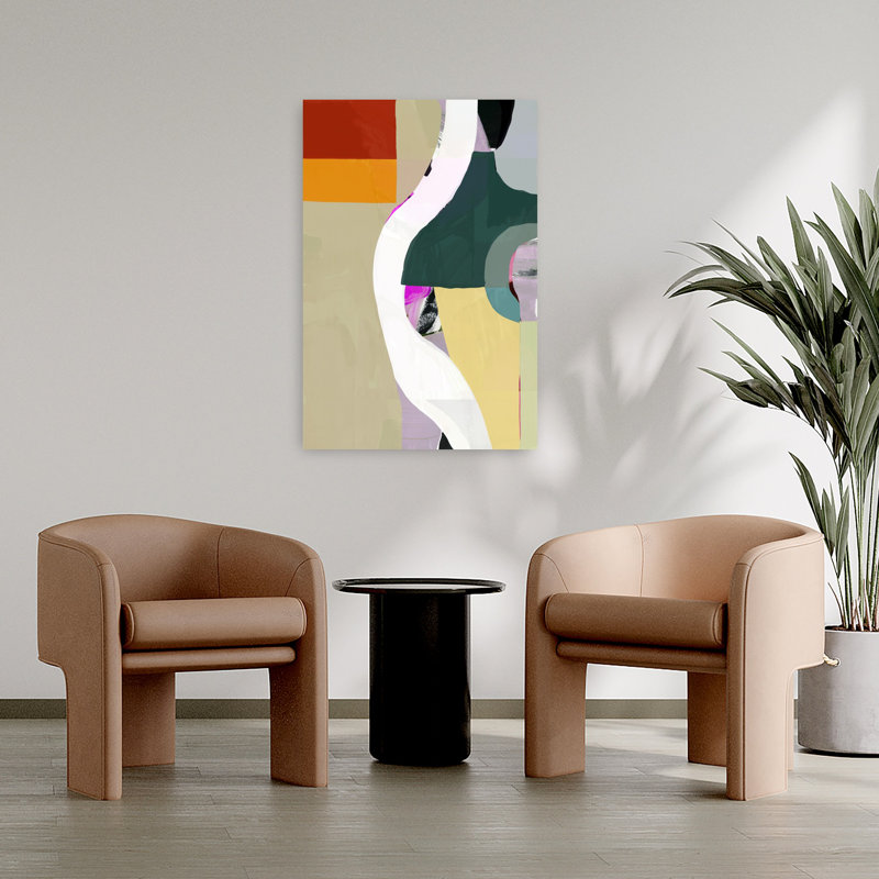 Art contemporain contemporain abstrait géométrique, H 36 po x l 24 po