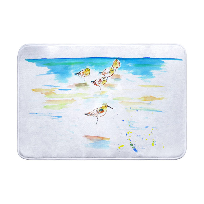 Tapis de bain Cinq Sanderlings, L 36 po x l 24 po