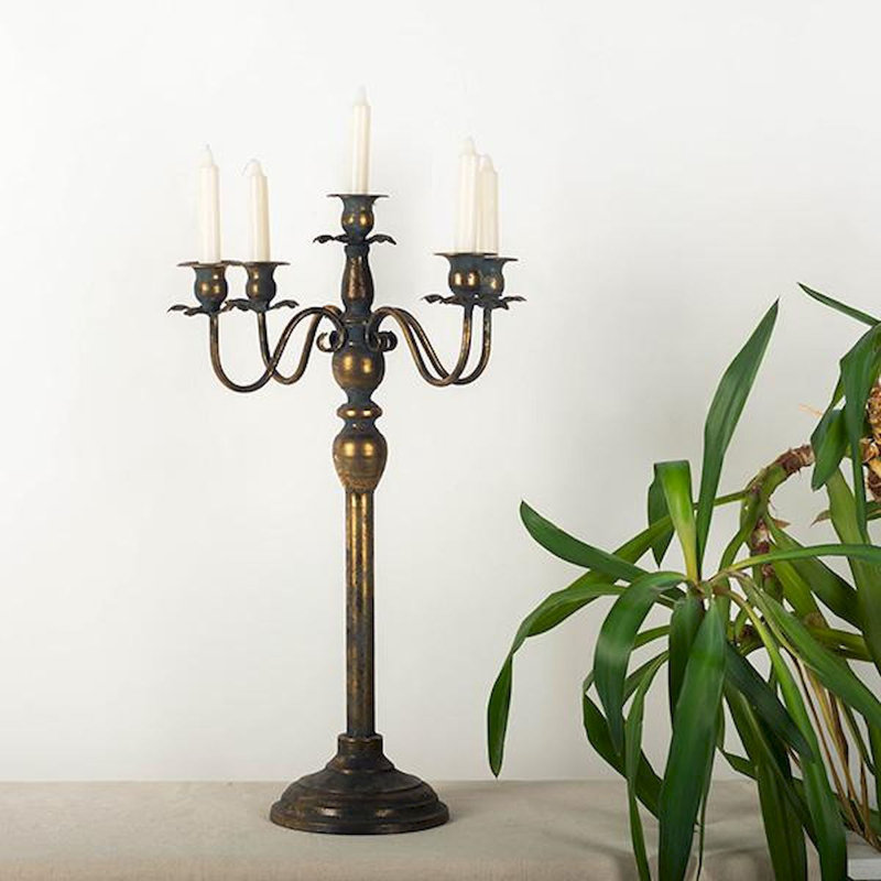 24.5'' H Stainless Steel Tabletop Candelabra