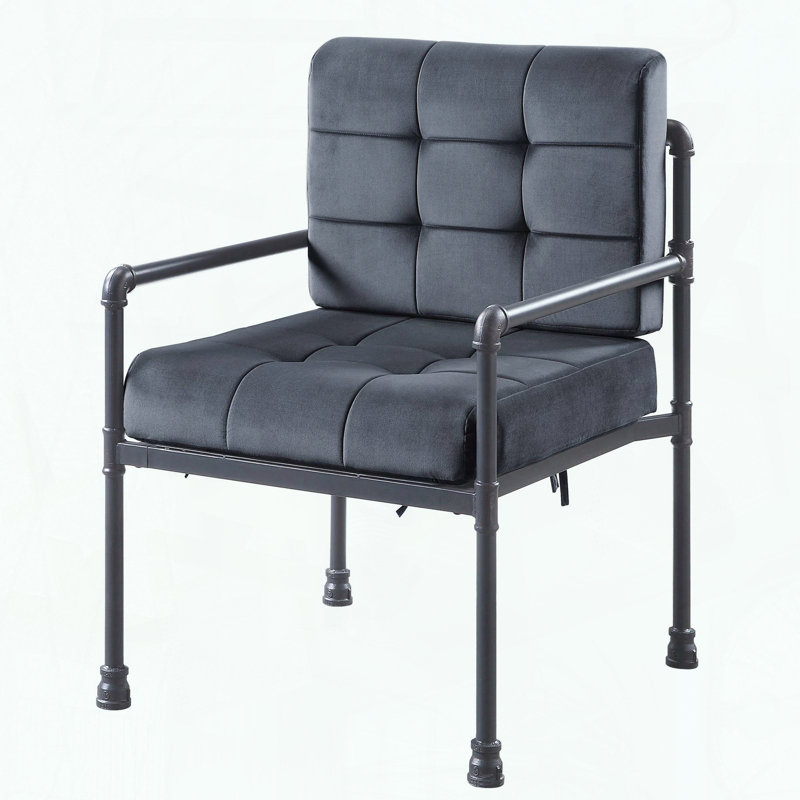 Chaise d'appoint de style industriel avec mousse à mémoire de forme