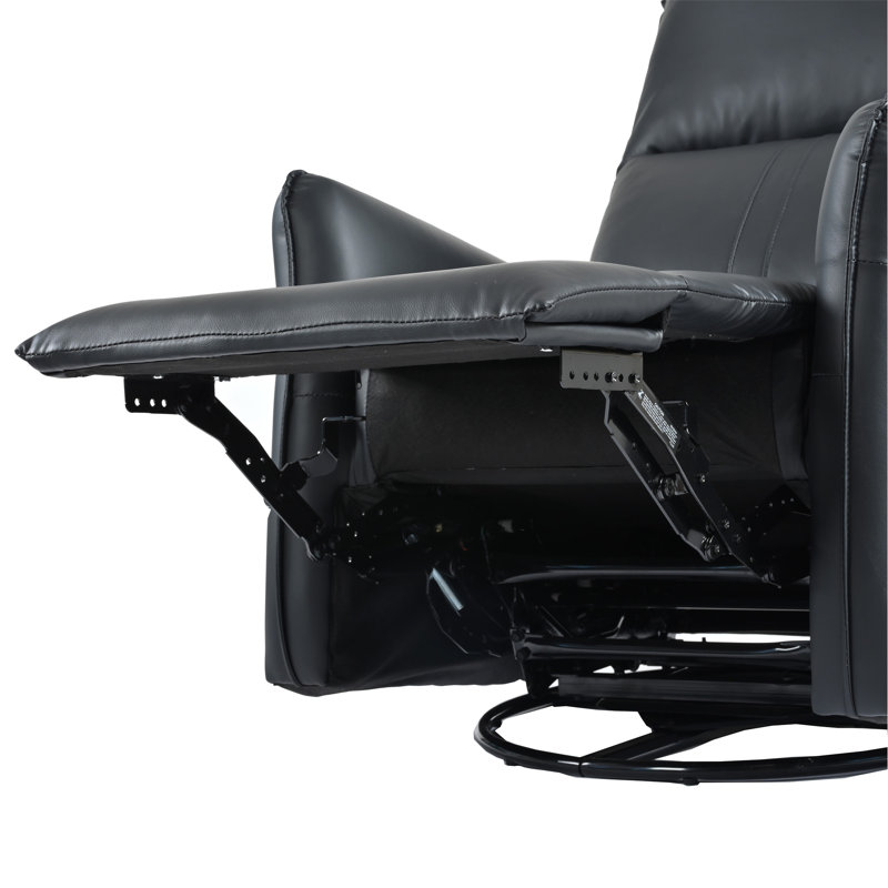 Power Swivel Rocker Recliner Chair, Black