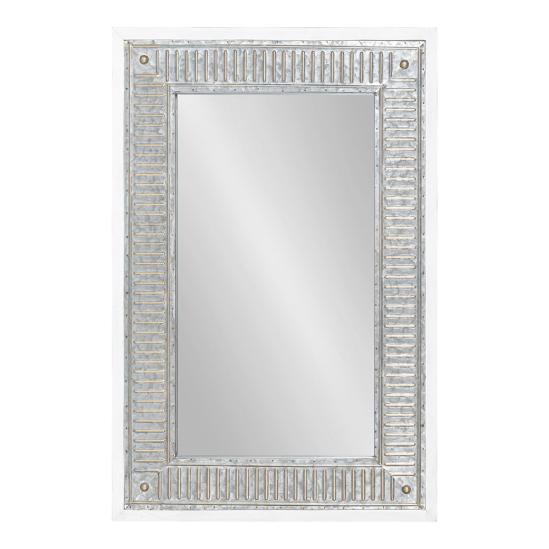 Miroir décoratif Mariska, 39 po x 27 po, Blanc
