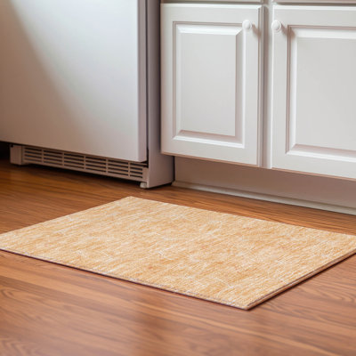 Premium Machine Washable Prisco Peach Rug