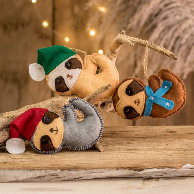 Ornements en feutre de Noël faits à la main One Allium Way®