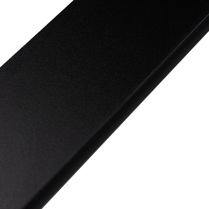 24" x 4" Matte Porcelain Bullnose Tile Trim in Absolute Black