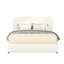 Grand lit plateforme tapissier Livcle Ivory Boucle