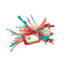 Coral Spray Napkin Ring-399432869