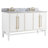 Ewen 60" Double Bathroom Vanity with Carrara Marble Top-750443352-750443354-750443358
