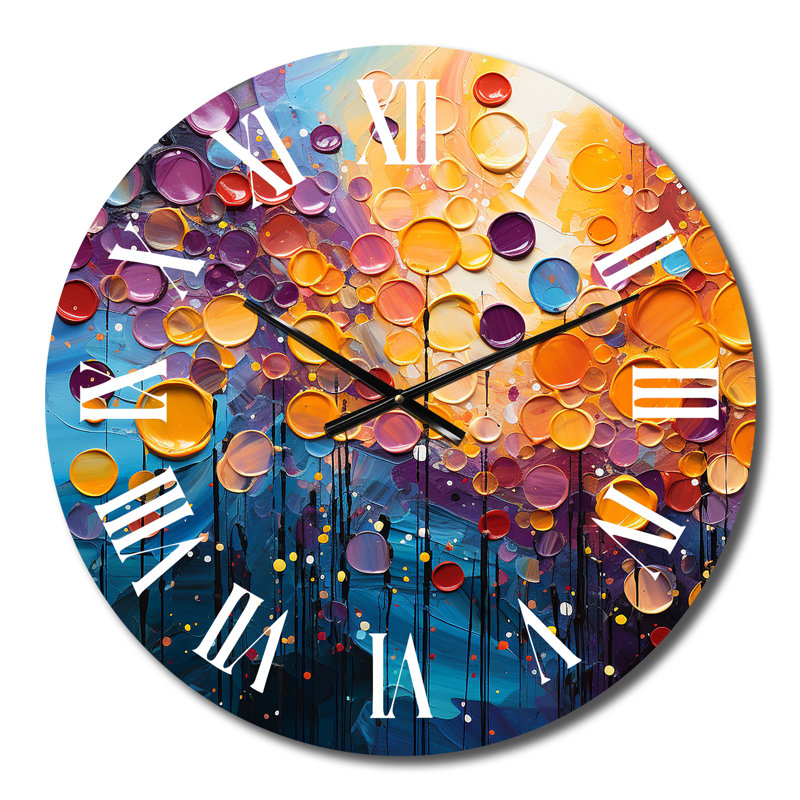 Horloge murale Cupas - Collages abstraits, Moyenne