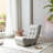 Balcony Chair - 4-segment Adjustable Grey Metal Reclining For Living Room, Space Efficient Back