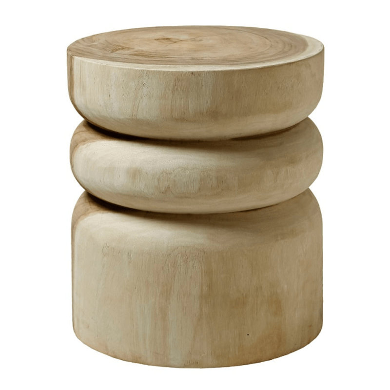 Tabouret de patio en bois naturel Siera Siera
