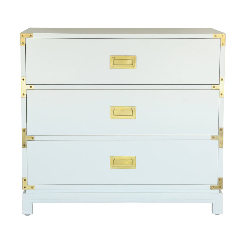 Carlyle 3 - Drawer Nightstand, White Satin